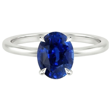Afbeelding in Gallery-weergave laden, echte oval saffier 2.50karaat ring profielweergave
