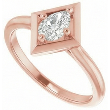 Afbeelding in Gallery-weergave laden, echte oval diamant 1.55karaat ring bovenaanzicht
