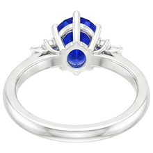 Afbeelding in Gallery-weergave laden, echte round diamant 5karaat ring zijaanzicht
