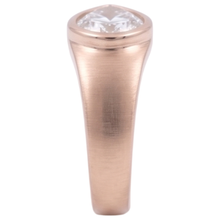 Afbeelding in Gallery-weergave laden, Solitaire Ring Peer Diamant 2 Karaat Roségoud Houtnerf Metaal
