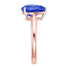 Afbeelding in Gallery-weergave laden, Solitaire Ring Peer Sri Lankaanse Saffier 3 Karaat

