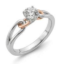 Afbeelding in Gallery-weergave laden, echte round diamant 1karaat ring zijaanzicht
