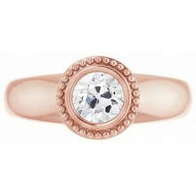 Afbeelding in Gallery-weergave laden, Solitaire Ring Rond Oud Mijn Slijpsel Natuurlijke uit de aarde gewonnen Diamant 2 Karaat Kastzetting Sieraden
