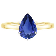 Afbeelding in Gallery-weergave laden, echte pear diamant 2karaat ring zijaanzicht
