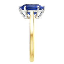Afbeelding in Gallery-weergave laden, echte pear diamant 2karaat ring bovenaanzicht
