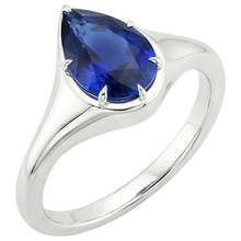 Afbeelding in Gallery-weergave laden, echte pear diamant 3.50karaat ring close-up detail
