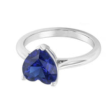Afbeelding in Gallery-weergave laden, echte heart diamant 2.50karaat ring bovenaanzicht
