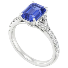 Afbeelding in Gallery-weergave laden, echte round diamant 4karaat ring zijaanzicht
