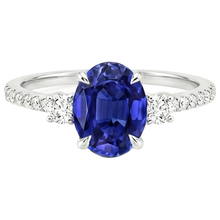 Afbeelding in Gallery-weergave laden, echte round diamant 3.50karaat ring profielweergave
