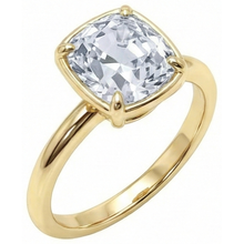 Afbeelding in Gallery-weergave laden, Solitaire Ring Kussen Oude Mijnwerker Echte Natuurlijke uit de aarde gewonnen Diamant Prong Gezet 2.25 Karaat
