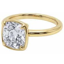 Afbeelding in Gallery-weergave laden, Solitaire Ring Kussen Oude Mijnwerker Echte Natuurlijke uit de aarde gewonnen Diamant Prong Gezet 2.25 Karaat
