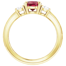 Afbeelding in Gallery-weergave laden, Solitaire Robijn Ring 1,25 Karaat Geel Goud 14K
