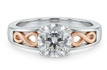 Afbeelding in Gallery-weergave laden, echte round diamant 1.50karaat ring zijaanzicht
