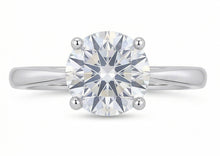 Afbeelding in Gallery-weergave laden, Solitaire Rond Geslepen 2 Karaat Natuurlijke uit de aarde gewonnen Diamanten Trouwring Witgoud 14K

