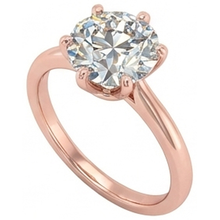 Afbeelding in Gallery-weergave laden, Solitaire Ronde Oud Mijn Slijpsel Natuurlijke uit de a aarde gewonnen Diamanten Ring 6 Prong Gezet 2 Karaat
