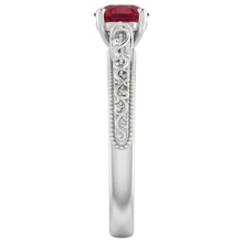 Afbeelding in Gallery-weergave laden, Solitaire Ruby Ring 0,75 karaat antieke stijl Nieuw
