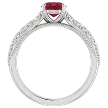 Afbeelding in Gallery-weergave laden, Solitaire Ruby Ring 0,75 karaat antieke stijl Nieuw
