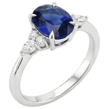 Afbeelding in Gallery-weergave laden, echte round diamant 3karaat ring zijaanzicht
