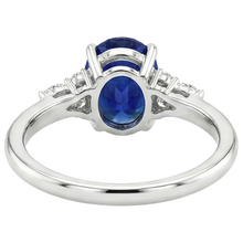 Afbeelding in Gallery-weergave laden, echte round diamant 3karaat ring bovenaanzicht
