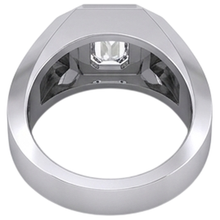 Afbeelding in Gallery-weergave laden, Solitaire Smaragd Diamant Herenring 1 karaat goud 14K
