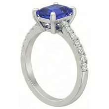 Afbeelding in Gallery-weergave laden, echte round diamant 3karaat ring bovenaanzicht
