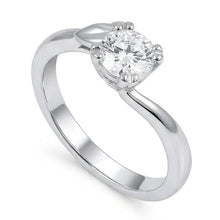 Afbeelding in Gallery-weergave laden, echte round diamant 1.50karaat ring close-up detail
