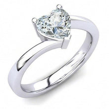 Afbeelding in Gallery-weergave laden, echte heart diamant 1.75karaat ring zijaanzicht
