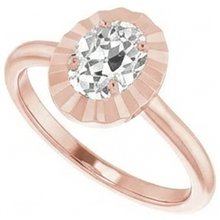 Afbeelding in Gallery-weergave laden, Solitaire Trouwring Ovaal Oude Mijnwerker Natuurlijk uit de aarde gewonnen Diamant 3.25 Karaat Dames Sieraden
