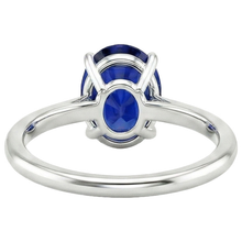 Afbeelding in Gallery-weergave laden, Solitaire Trouwring Wit Goud Blauwe Saffier 3 Karaat
