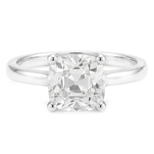 Afbeelding in Gallery-weergave laden, Solitaire Verlovingsring 14K Witgoud – Diamant Cushion 5 karaat
