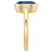 Afbeelding in Gallery-weergave laden, Solitaire Verlovingsring Bezel Set Ovaal Ceylon Sapphire 2,50 karaat
