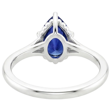 Afbeelding in Gallery-weergave laden, echte pear diamant 2.50karaat ring close-up detail
