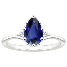 Afbeelding in Gallery-weergave laden, echte pear diamant 2.50karaat ring bovenaanzicht
