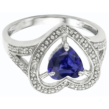 Afbeelding in Gallery-weergave laden, echte heart diamant 1.50karaat ring profielweergave
