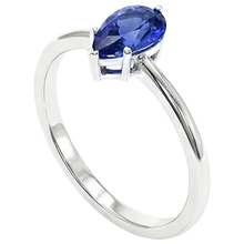 Afbeelding in Gallery-weergave laden, echte pear diamant 2karaat ring bovenaanzicht
