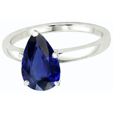 Afbeelding in Gallery-weergave laden, echte pear diamant 3karaat ring bovenaanzicht
