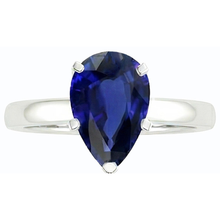 Afbeelding in Gallery-weergave laden, echte pear diamant 3karaat ring op wit
