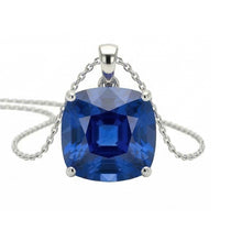 Afbeelding in Gallery-weergave laden, IGI GECERTIFICEERDE Solitaire Kussen Ceylon Kleur Saffier Hanger met Ketting 5.50 Karaat
