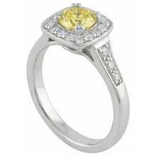 Afbeelding in Gallery-weergave laden, Solitaire met accent 3,5 ct gele saffier en Natuurlijke echte diamanten ( niet in een laboratorium gekweekt ) ring
