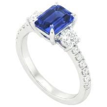 Afbeelding in Gallery-weergave laden, echte round diamant 5karaat ring close-up detail
