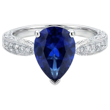 Afbeelding in Gallery-weergave laden, echte round diamant 3.50karaat ring close-up detail
