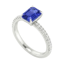 Afbeelding in Gallery-weergave laden, echte round diamant 4karaat ring zijaanzicht
