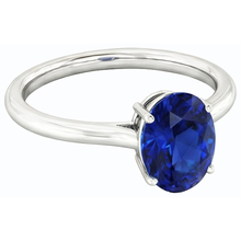 Afbeelding in Gallery-weergave laden, echte oval diamant 2karaat ring bovenaanzicht
