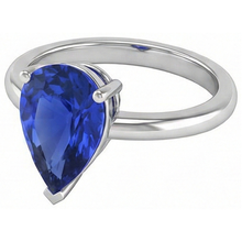 Afbeelding in Gallery-weergave laden, echte pear diamant 3karaat ring close-up detail
