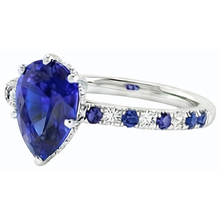 Afbeelding in Gallery-weergave laden, echte round diamant 2.50karaat ring bovenaanzicht
