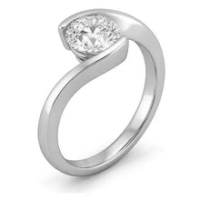 Afbeelding in Gallery-weergave laden, Solitaire ronde 1,25 karaat Natuurlijke echte diamanten ( niet in een laboratorium gekweekt ) trouwring wit goud 14K
