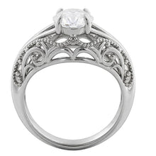 Afbeelding in Gallery-weergave laden, Solitaire ronde oude mijnwerker Natuurlijke echte diamant ( niet in het laboratorium gekweekt )en ring vintage stijl gespleten schacht 1,75 karaat
