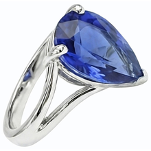 Afbeelding in Gallery-weergave laden, echte pear diamant 3karaat ring zijaanzicht
