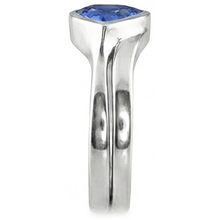 Afbeelding in Gallery-weergave laden, Solitaire trouwring set biljoen saffier 1,50 karaat bezel set
