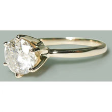 Afbeelding in Gallery-weergave laden, Solitaire 1.50 Karaat Ronde Echt Diamanten Ring Geel Goud 14K
